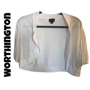 3013L Worthington woman’s large shrug, cropped cardigan